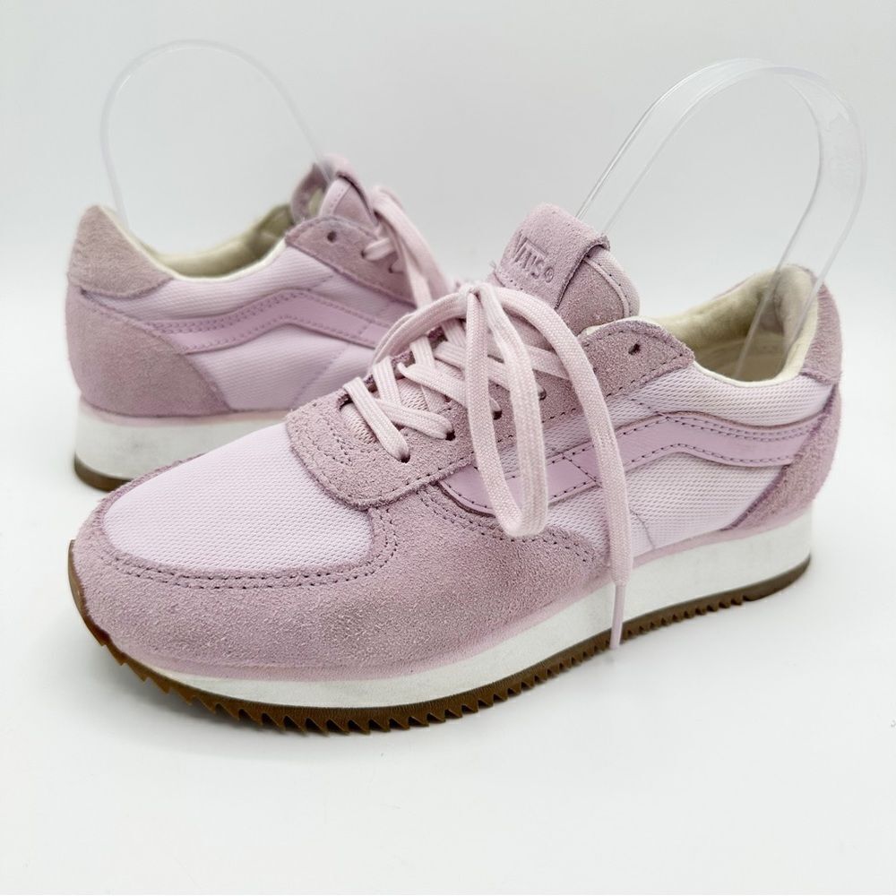 Vans Runner Lilac Snow Lace-up Low-top Suede Mesh Athletic Shoes Wms 5 Men 3.5